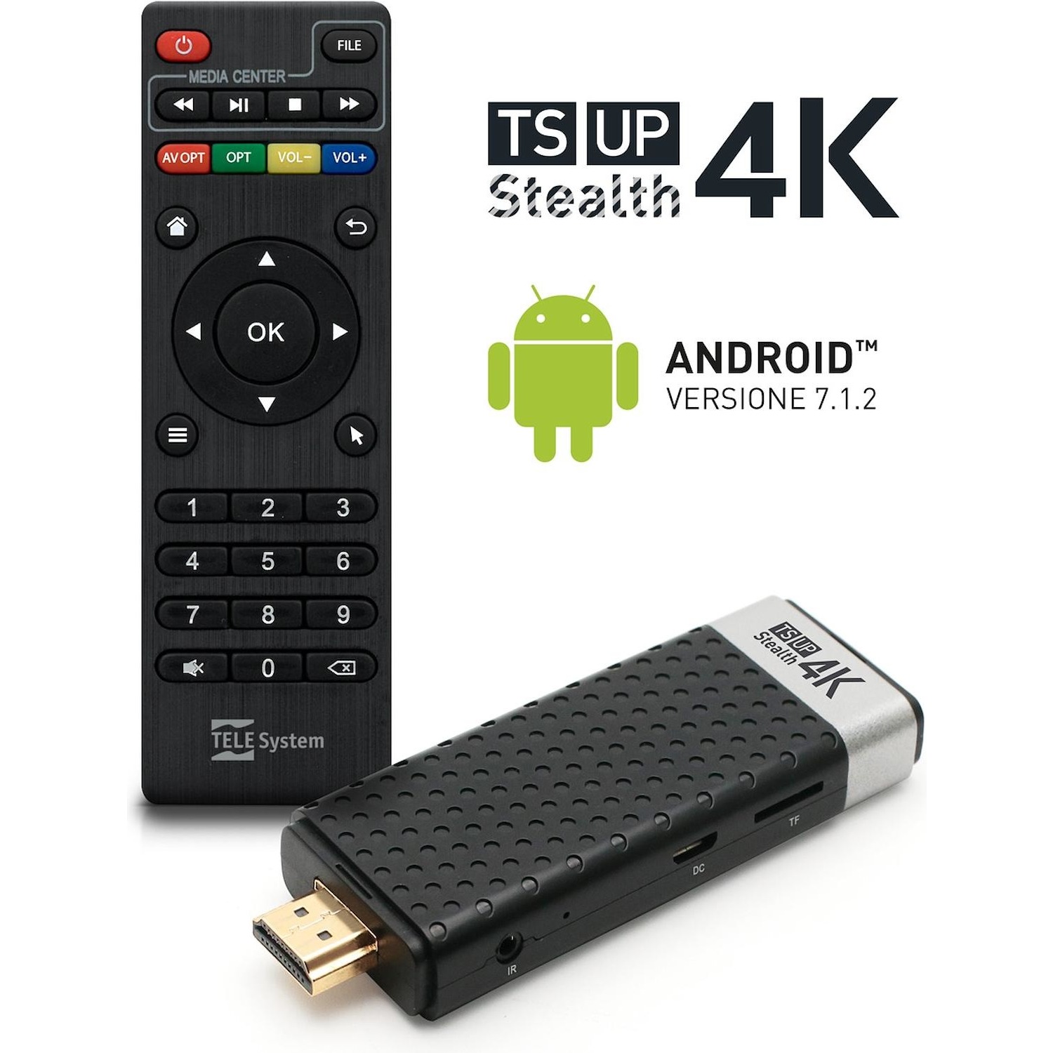 Smart Box Android 4K UHD TELE System TSUP4KSTEALTHHDMI Direct | DIMOStore