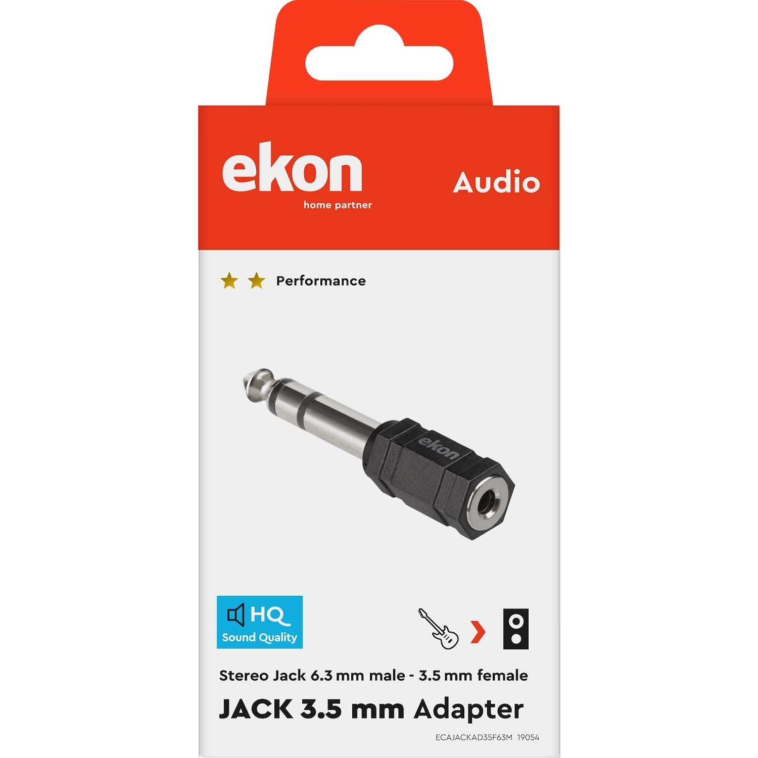Immagine per Adattatore audio jack 3,5 mm stereo femmina a jack6,3 mm stereo maschio da DIMOStore