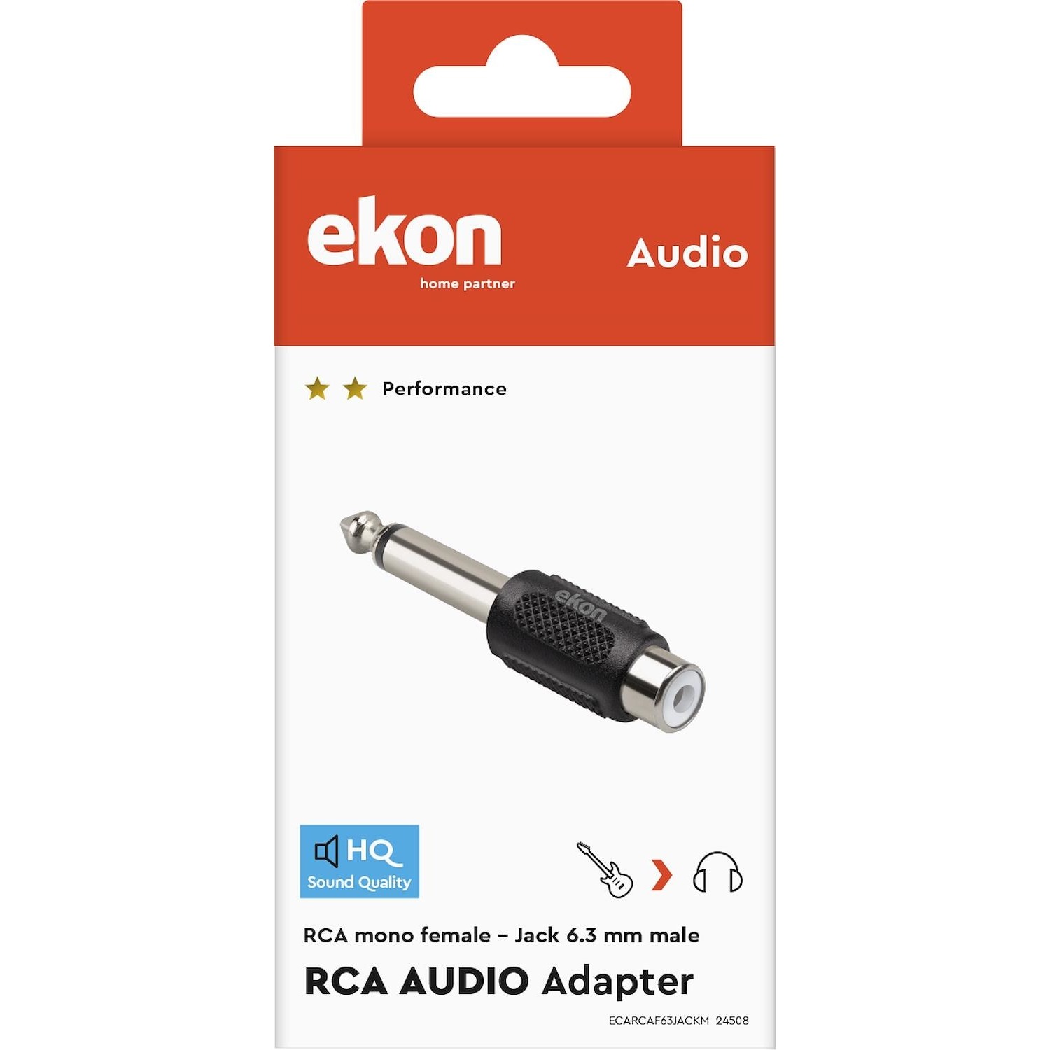 Immagine per Adattatore audio jack 6,3 mm mono maschio a RCA   mono femmina da DIMOStore