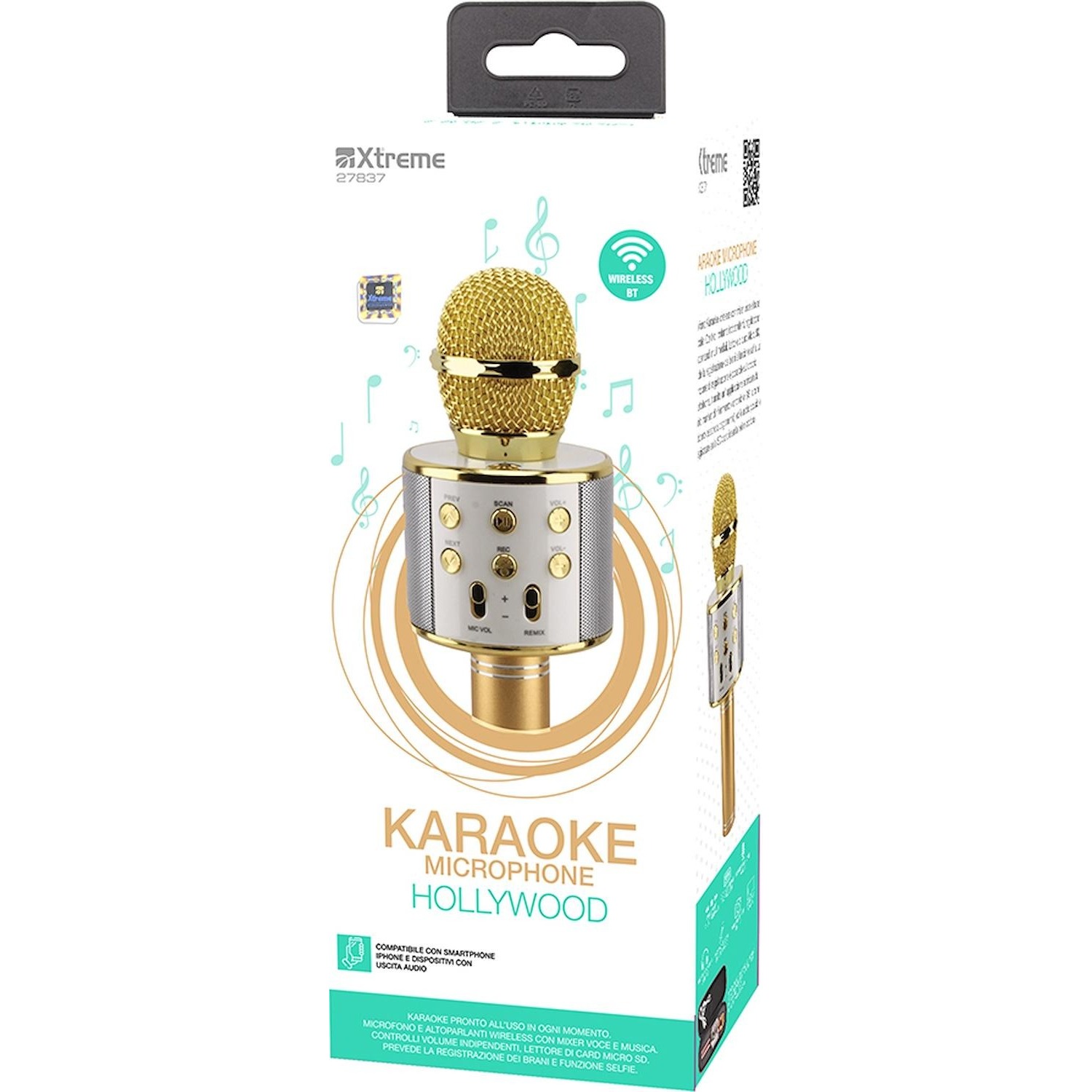Immagine per Microfono Karaoke XTREME 27837 nero               Hollywood Bluetooth da DIMOStore