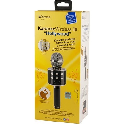 Microfono Karaoke XTREME 27837K oro               Hollywood