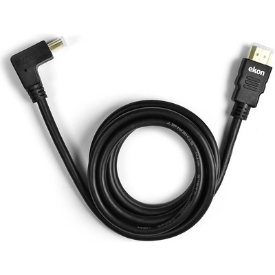 Cavo HDMI v.1.4 Ekon alta velocit   con canale Ethernet con connettore angolare placcato oro, lunghezza 1,8 metri