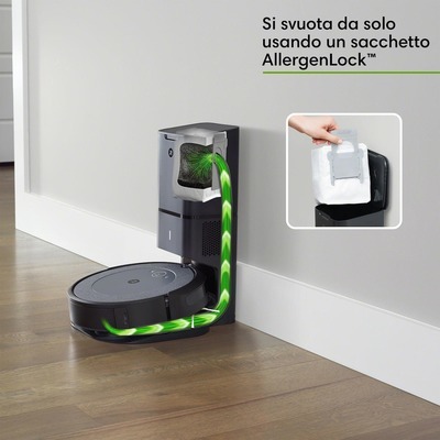 Robot aspirapolvere iRobot Roomba I3 Plus 558 con clean base per svuotare la polvere inclusa