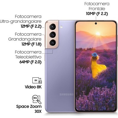 Smartphone Samsung Galaxy S21 128GB violet viola