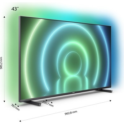 TV LED 4K UHD Android Smart Philips 43PUS7906